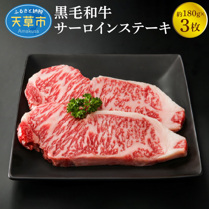 牛肉 サーロイン ステーキ 天草黒牛 以上 A4 2枚 和牛 約520g