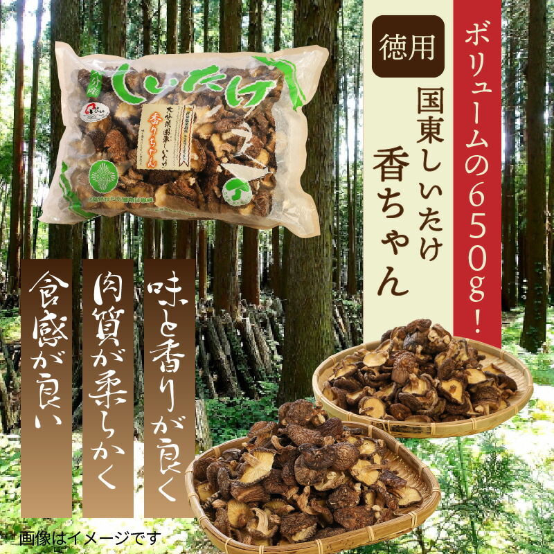 【ふるさと納税】ボリュームの650g!国東しいたけ香ちゃん(徳用)・通