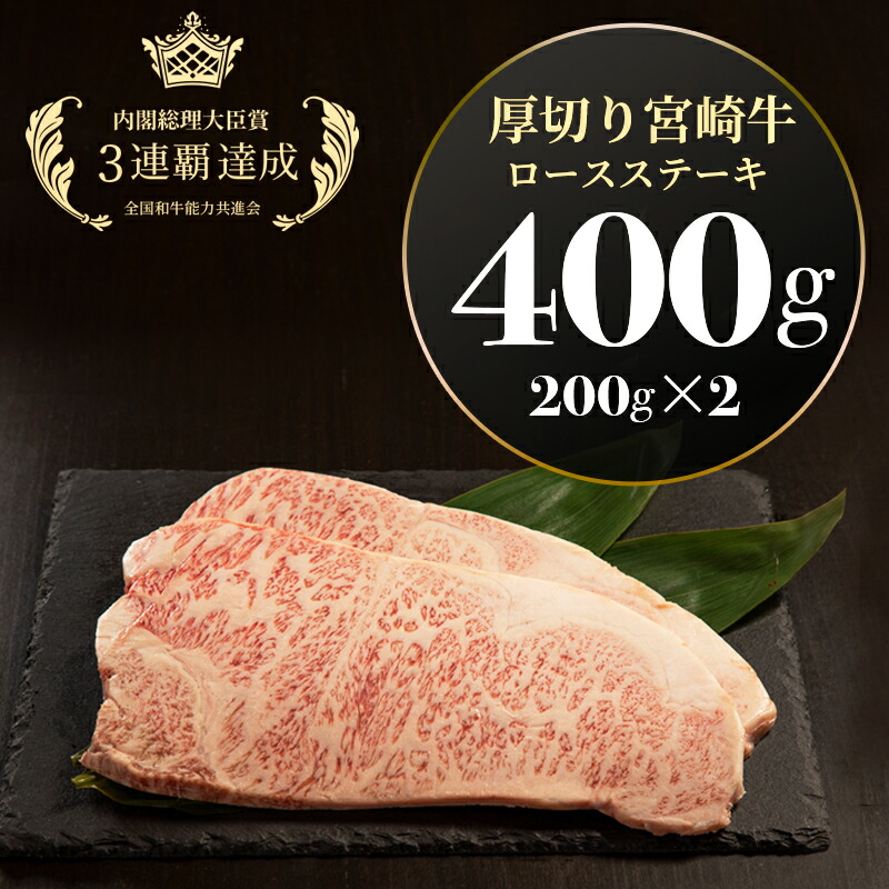 完売 宮崎県産 宮崎牛ロースステーキ400g（200ｇ×2） 公式の -sicemingenieros.com