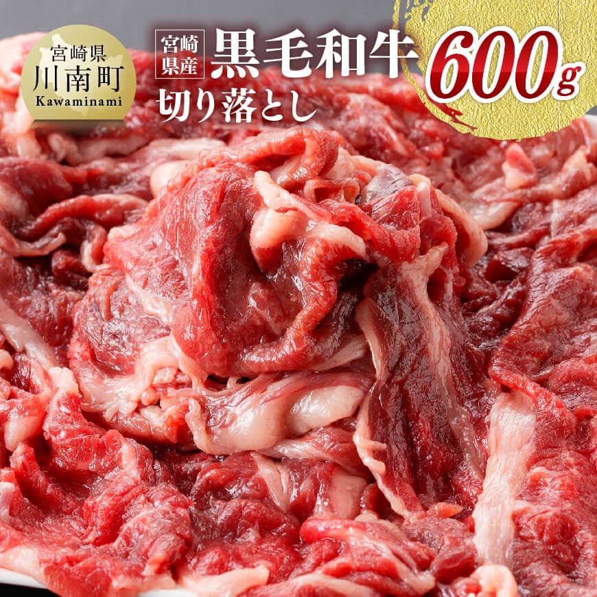 【ふるさと納税】宮崎県産黒毛和牛 切り落とし 600g - 肉 牛肉 切り落とし 150g×4パック 牛丼 炒め物 九州産 宮崎産 川南町産 お取り寄せ 川南町 送料無料 G0511