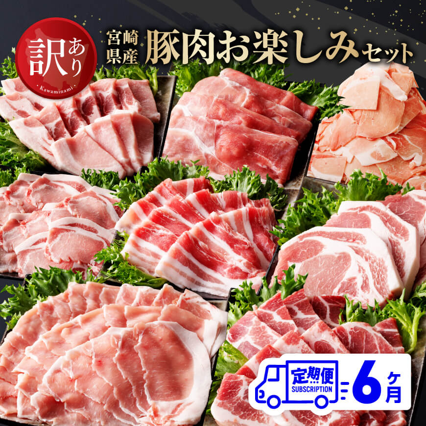 【訳あり定期便】宮崎県産豚肉 お楽しみセット6ヶ月定期便