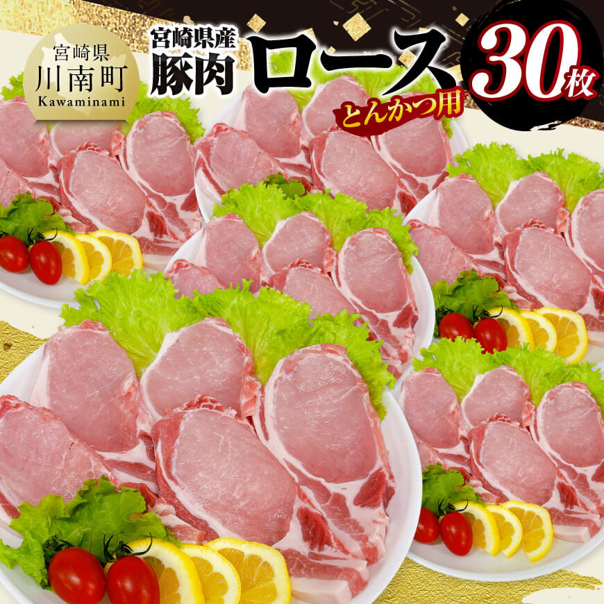 宮崎県産豚肉ロースとんかつ用30枚