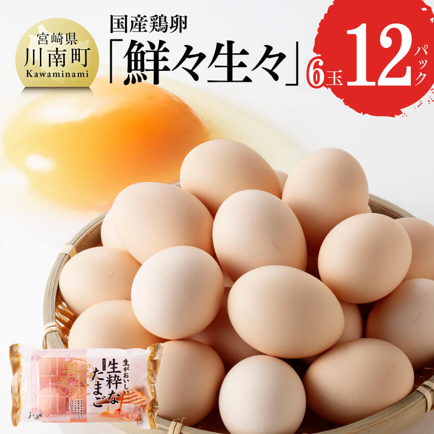 【ふるさと納税】 新鮮 生たまご「鮮々生々セット」送料無料 - 新鮮な卵をたっぷりお届けします!  たまご 国産卵 おうち時間 おうちごはん 九州 宮崎県 送料無料 川南町 H1403