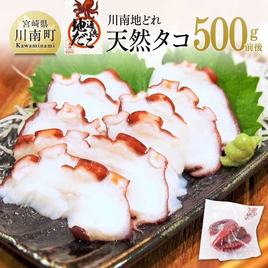 【ふるさと納税】漁協直送!天然タコ(湯がき済)小分けで500g前後 - たこ 海産物 日向灘 地どれ 魚介類 天然 タコ 蛸九州 川南地どれ 真たこ 真蛸 マダコ 真だこ マリネ 刺身 たこ焼き真空パック 漁協直売 送料無料 宮崎県川南町 C01708|宮崎県川南町