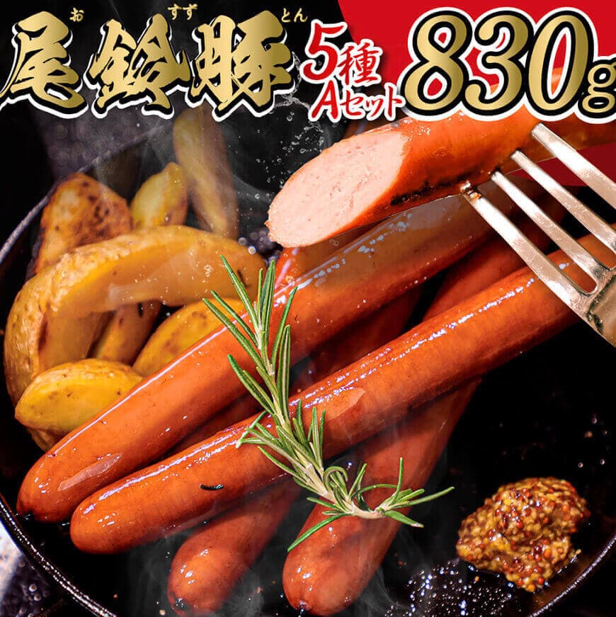 【ふるさと納税】【PREMIUM PORK】 尾鈴豚ハム・ソーセージ詰め合わせ5種 Aセット - 豚肉 豚 肉 ぶた 加工品 ベーコン ウインナー ハム ソーセージ スモーク ロース 粗挽き ボロニア E9201