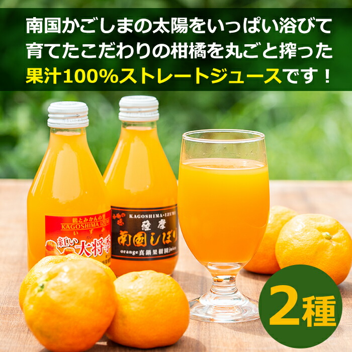 楽天市場 ふるさと納税 鹿児島県出水市産 みかんジュース 2種 計6本 温州としらぬいなどのこだわりの柑橘 を使った果汁100 の蜜柑ストレートジュース 眞鍋果樹園 鹿児島県出水市