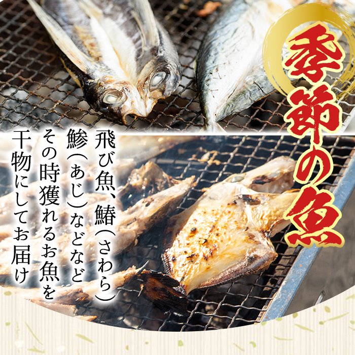 海産物セット 天然鯛 旬の魚の干物セット 総3kg 獲れたてタイと旬の魚介類