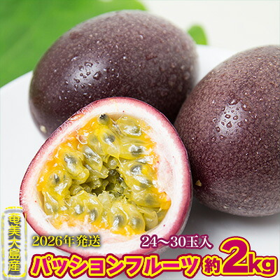 【ふるさと納税】2026年発送【奄美大島産】香り爽やかパッションフルーツ 約2kg 鹿児島県 奄美群島 奄美大島 龍郷町 国産 奄美産 青果 果物 くだもの フルーツ 果物時計草 南国 トロピカル 初夏の果実 さわやか 甘酸っぱい お取り寄せ 先行予約 期間限定 数量限定