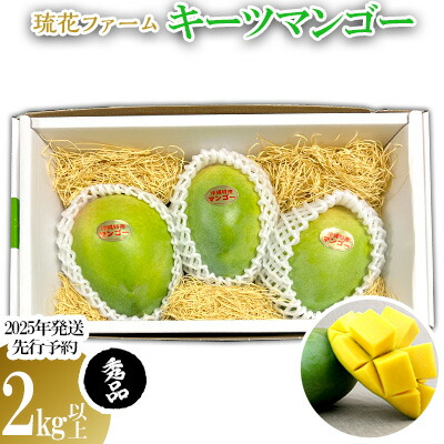 【ふるさと納税】【2025年発送先行予約】キーツマンゴー秀品2kg以上 沖縄 おきなわ まんごー 秀品 贈答用 先行予約 ふるさと納税 送料無料 甘味 糖度 おいしい お土産 キーツ 果物 くだもの 果実 2キロ 箱入り 食べ物 フルーツ