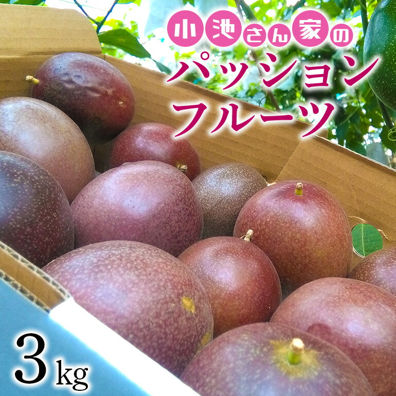 【ふるさと納税】小池さん家の パッションフルーツ 約 3kg ( 30玉 以上 ） 果物 フルーツ くだもの 3キロ 沖縄 果実 南国フルーツ 沖縄県産 美味しい 甘い あまい 甘み 酸味 爽やか 産地直送 農家直送 産直 家庭用 沖縄県 糸満市 送料無料