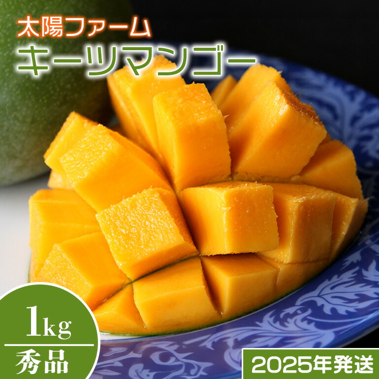 【ふるさと納税】【先行予約 2025年 発送】 農家直送 太陽ファームの キーツマンゴー 1kg （ 秀品 ） 沖縄 マンゴー 緑色 希少 7月 8月 旬 夏 限定 産地直送 mango 沖縄マンゴー 1キロ 1～5玉 フルーツ 贈り物 ギフト 産地直送 沖縄県 糸満市 送料無料