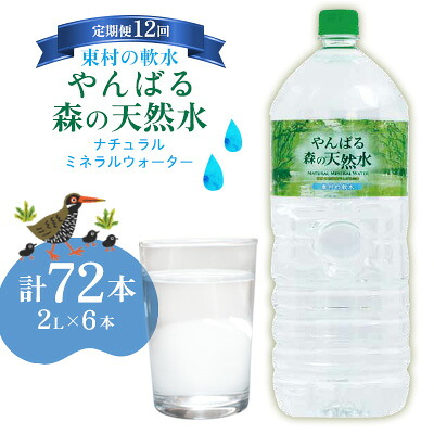 【ふるさと納税】【定期便12回】東村の軟水【やんばる 森の天然水】ナチュラルミネラルウォーター 2L×6本 天然水 ミネラルウォーター 水 ソフトドリンク 飲料水 軟水 東村の水 天然水 お水 ヤンバルの水 やんばる ヤンバル ペットボトル 2リットル 防災 国産 長期保存 備蓄|沖縄県東村