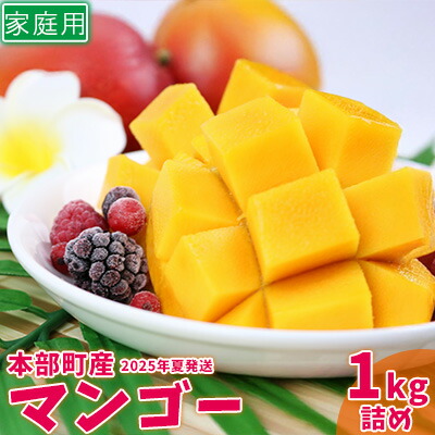 【ふるさと納税】【2025年夏発送】もとぶ町産マンゴー（家庭用）約1kg詰め フルーツ 果物 期間限定 数量限定 先行予約 南国 プレゼント お土産 おみやげ ギフト くだもの 沖縄 おきなわ 青果 デザート おすすめ 人気 冷蔵 夏 スイーツ