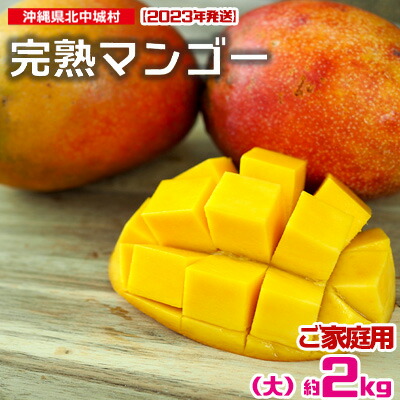 【ふるさと納税】【2022年発送】沖縄県北中城村完熟マンゴー（大）約2kg【白箱・優品】