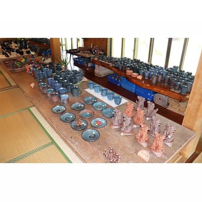 【ふるさと納税】久米島の土100%で制作!久米島ブルーのマグカップ(ライン)
