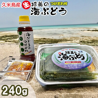 【ふるさと納税】球美の”生”海ぶどう（80g×3個+つけだれ）