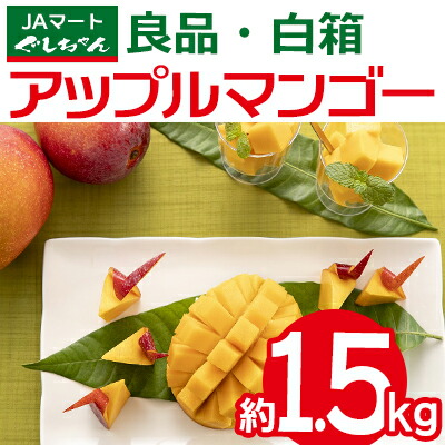 予約販売品 21年発送 Jaマートぐしちゃんの産直アップルマンゴー約1 5kg 良品 白箱 Seal限定商品 Sicemingenieros Com