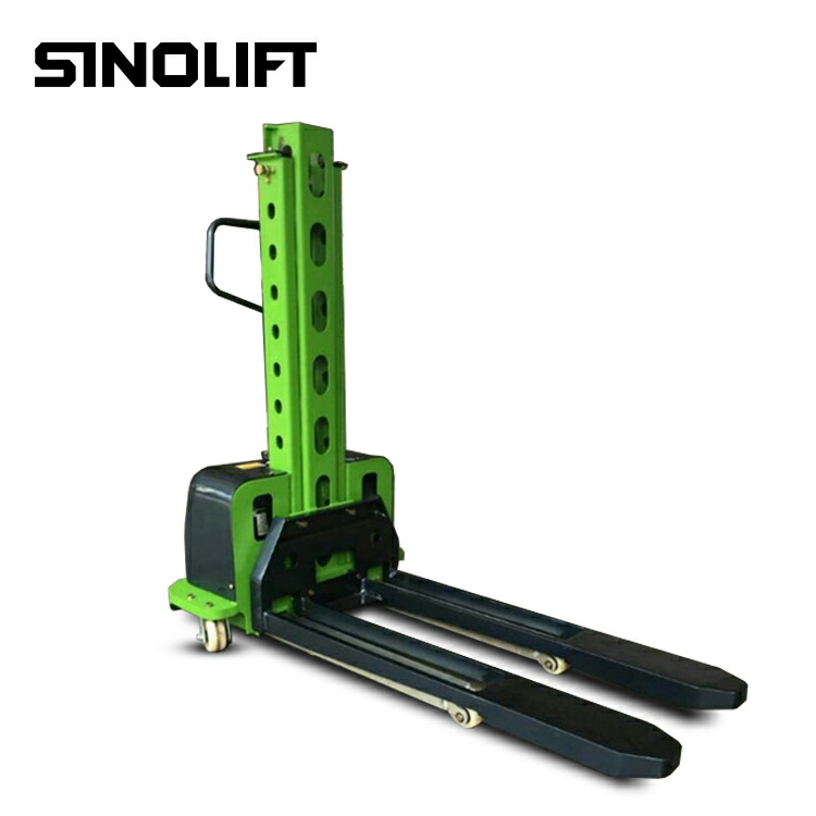 【6月入荷、取って置く】SINO LIFT 電動 セルフ昇降機 スタッカー セルフリフティング セルフ昇降昇降機 後ろ側論理ゲート 後後ばらい 飾り気の無い パワーリフター 電動スタッカー 小型フォークリフト 電動リフター イノリフト 貨物自動車に載せる 積み上げる500kg 目覚ましい1300粍 色緑であること