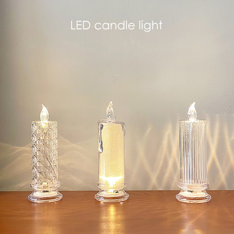 北欧製　電池式室内ランプ led wax candles