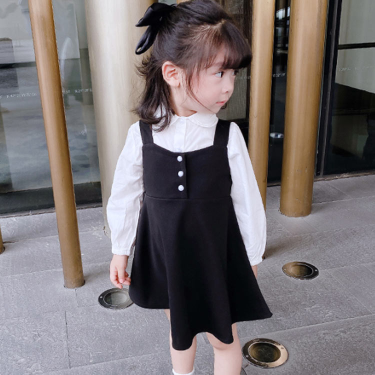 楽天市場 フォーマル 入園式 卒業式 子供服 女の子 ワンピース 長袖 シャツ セットアップ ジャンパースカート フレア 送料無料 お葬式 法事 結婚式 子ども 90 100 110 1 130 140 Fast Fashion