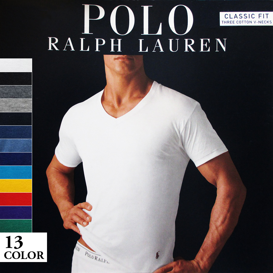 楽天市場】POLO RALPH LAUREN V-NECK T-SHIRT (3-Pack:BLACK