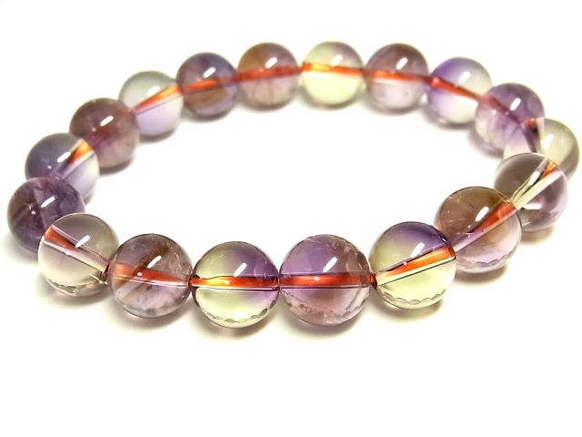 パワーストーン 天然石 最高級 アメトリン 紫黄水晶 ブレスレット 11mm 【Felistone】 AmetrineB12｜ルチルクォーツ専門店