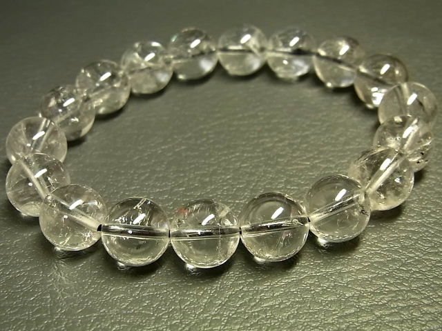 パワーストーン 天然石 高透明 ヒマラヤ エレスチャル水晶 ブレスレット 12mm レインボー入り 【Felistone】 ElestialB69|ルチルクォーツ専門店