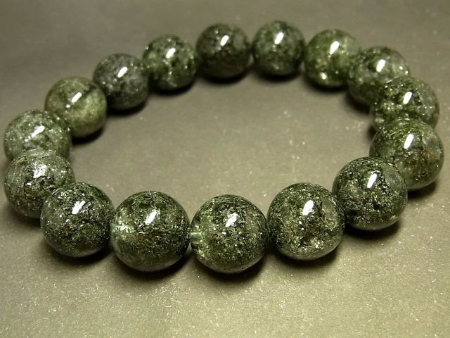パワーストーン 天然石 大粒 ガーデン水晶 庭園水晶 ガーデンクォーツ ブレスレット 13～14mm 【Felistone】 GardenB105
