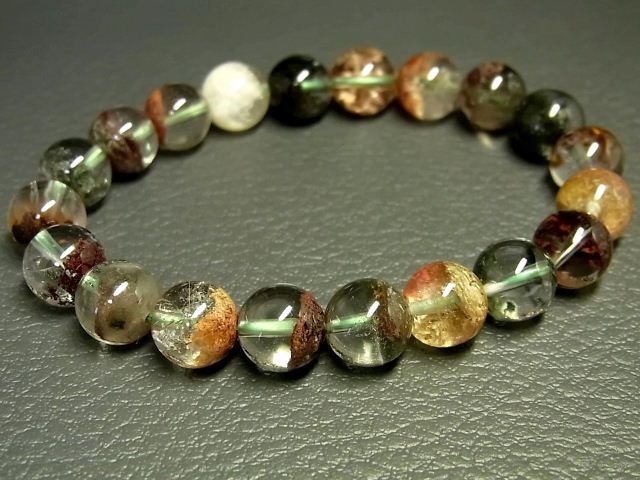 パワーストーン 天然石 ガーデンクォーツ 庭園水晶 ブレスレット 9.5～10mm 【Felistone】 GardenB111
