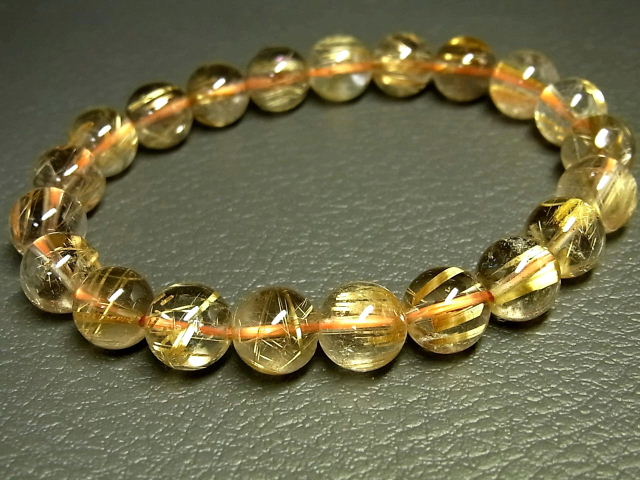 パワーストーン 天然石 高透明 タイチンルチル ルチルクォーツ 水晶ブレスレット 9.5mm 【Felistone】 TRB1486|ルチルクォーツ専門店