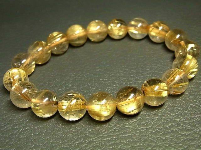 パワーストーン 天然石 最高級 高透明 タイチンルチル ルチルクォーツ 水晶ブレスレット 10mm 【Felistone】 TRB1500