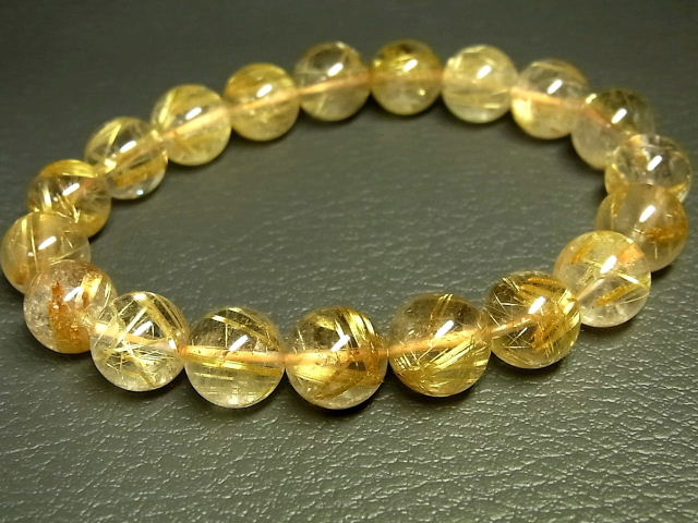パワーストーン 天然石 極上 高透明 タイチンルチル ルチルクォーツ 水晶ブレスレット 10.5～11mm 【Felistone】 TRB1501｜ルチルクォーツ専門店
