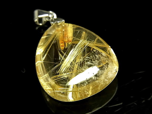 パワーストーン 天然石 高透明 タイチンルチル ペンダント 水晶 ルチル