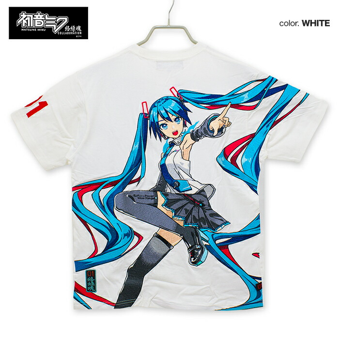 絡繰魂 × 初音ミク 「大音響」 総刺しゅう 半袖 プルオーバー