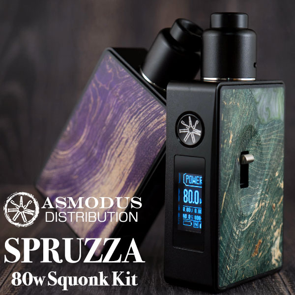 ASMODUS designed by USA Spruzza 80W Squonk Kit 送料無料 vape mod