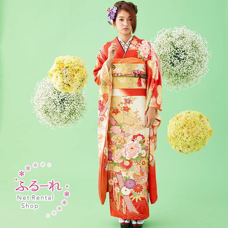 振袖 賃借／振袖賃借／振袖賃借 新作／振袖 賃借 新作／振袖 賃借 ひな形／振袖 仕立てもの／振袖 購入注文賃借 BC214 fy16REN07