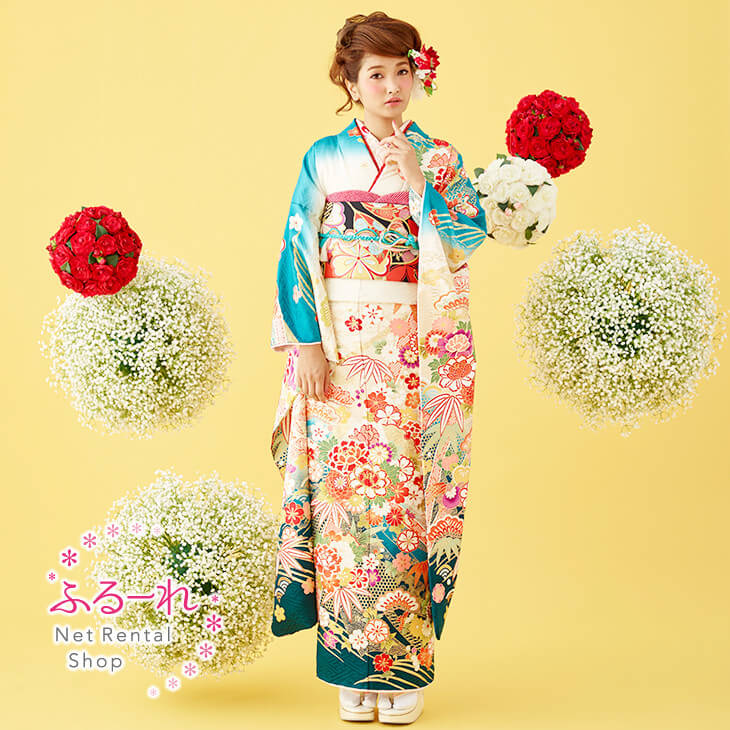 振袖 賃借／振袖賃借／振袖賃借 新作／振袖 賃借 新作／振袖 賃借 ひな形／振袖 仕立てもの／振袖 購入注文賃借 BC215 fy16REN07