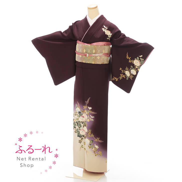 訪問着　レンタル／訪問着レンタル／訪問着　レンタル　正絹／訪問着レンタル　正絹／訪問着　正絹／訪問着　セット／訪問着　フルセット／訪問着　入学式／訪問着　お宮参り／訪問着　七五三　RH0065【157cm~167cm】fy16REN07