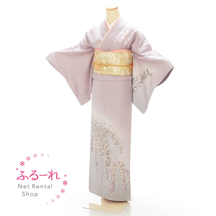 訪問着　レンタル／訪問着レンタル／訪問着　レンタル　正絹／訪問着レンタル　正絹／訪問着　正絹／訪問着　セット／訪問着　フルセット／訪問着　入学式／訪問着　お宮参り／訪問着　七五三　RH0074【156cm~166cm】fy16REN07