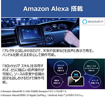 パイオニア カーオーディオ カロッツェリア Alexa搭載 AndroidAuto