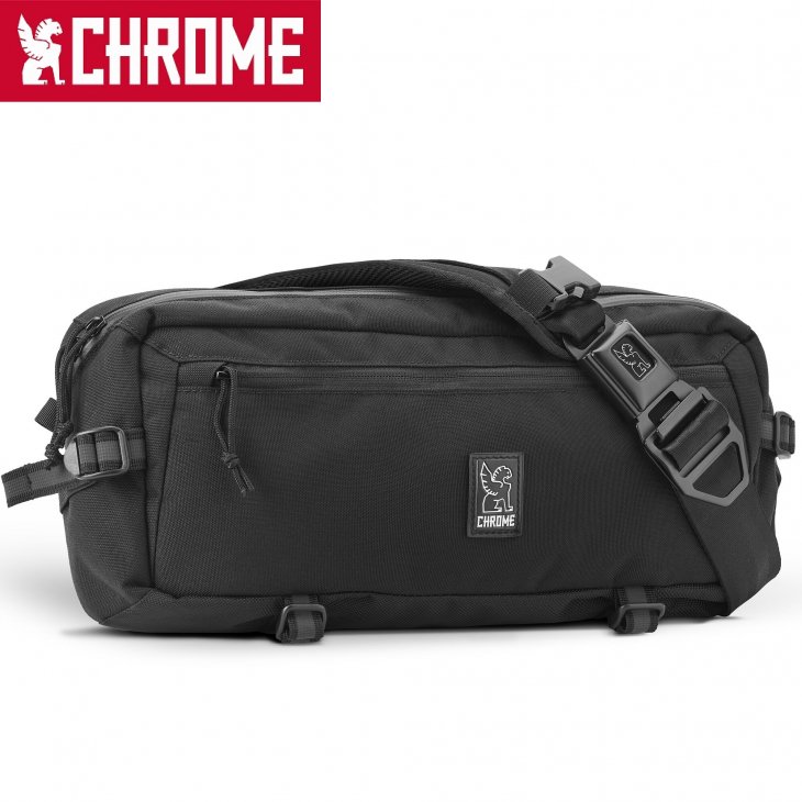 【送料無料】CHROME クローム KADET SLING BAG（カデット） BLACKはミニマルな荷物の持ち運びに最適な最新の全天候型アーバンベルトパック 軽量な1,050デニールナイロンバージョンCHROMEのアイコンであるバックルCHROMEアクセサリーを装着可能なベルクロを搭載したストラップ｜ヘンプウェア　FOOL THE HERMIT
