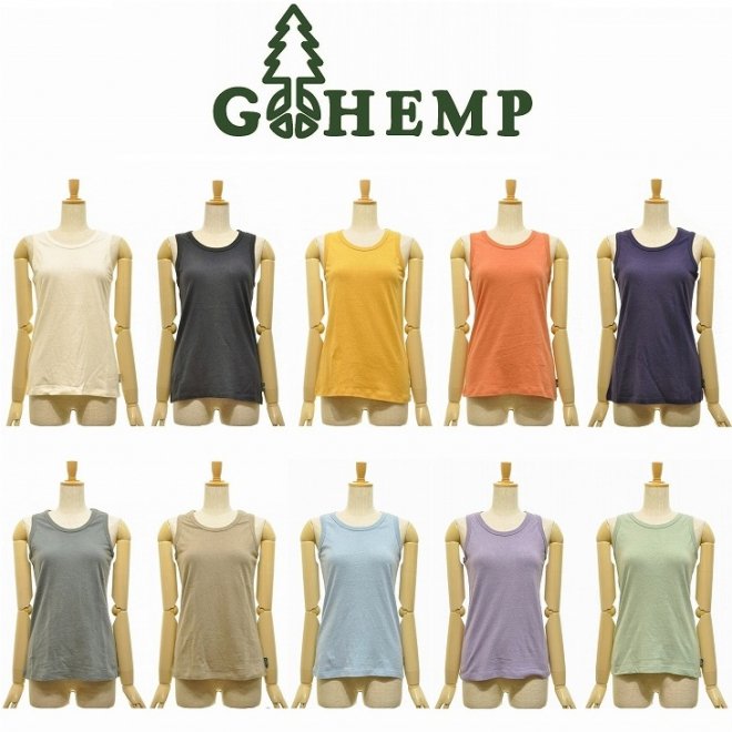 驚きの値段 タンクトップ Colors New やや抑えめにしたネック周りと腕周りの開きで 一枚で着てもかっこいいシルエット21 ゴーヘンプの定番ファインデイタンクトップ Top Tank Fineday Women S Gohemp Bet Obec Go Th