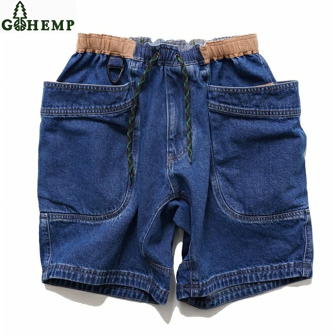 【貨物輸送無料】【MEN\u0027S】GOHEMPゴーヘンプ VENDOR CHILL SHORTS USED WASH ベンダーチルショーツユーズドウォッシュ 年歳を通して着付けるし分かりやすい程よい奥ふかさの12薬局衡オンスのGOHEMPオリジナルヘンプコットンデニムを当て嵌めるした 2021 NEW DESIGN!!! さる股引き