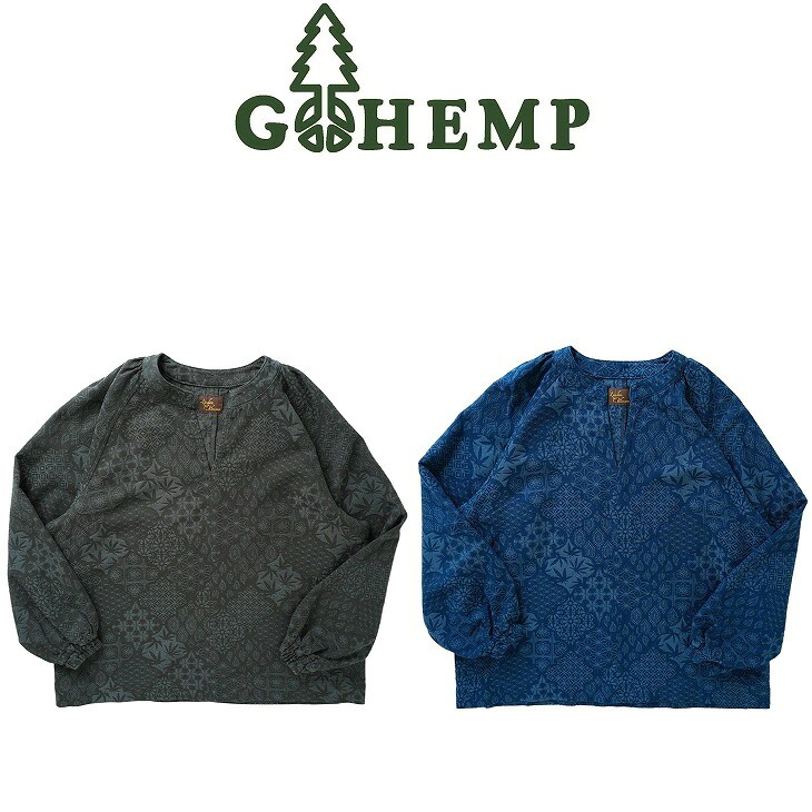 【送料無料】【WOMEN'S】GOHEMP ゴーヘンプ AURORA SHIRTS オーロラシャツ ヘンプとコットンから成る肌触りに優れた質感とアクセントとなる独特な凹凸感が特徴 着込むほどに味わいが増し経年変化が楽しめる女性らしさがアップするワイドな袖が特徴的なブラウス NEW DESIGN！