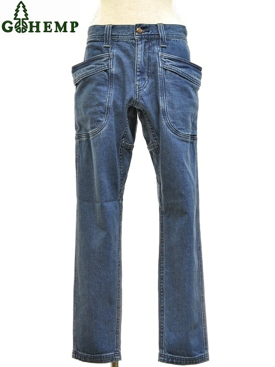 【送料無料】【WOMEN'S】GOHEMP (ゴーヘンプ)VENDOR TAPERED SLIM PANTS (USED WASH)ベンダーテーパードスリムパンツ 程よい肉厚の12ozの定番デニム生地HEMP COTTON DENIMを使用したデニムパンツ|ヘンプウェア FOOL THE HERMIT