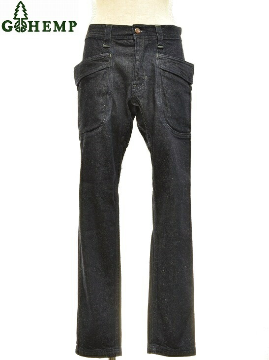 【貨物輸送無料】【WOMEN\u0027S】GOHEMP （ゴーヘンプ）VENDOR TAPERED SLIM PANTS (ONE WASH)ベンダーテーパードスリムパンツ 程よい肉厚の12薬局衡オンスの定番ジーンズ出どころHEMP COTTON DENIMを当てはめるしたジーンズズボン下
