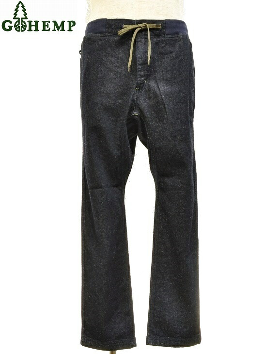 【貨物輸送無料】【MEN\u0027S】GOHEMP（ゴーヘンプ）SLIM RIB PANTS (ONE WASH)スリムリブパンツ 11.5薬局衡オンス HEMP COTTON DENIM STRETCHを当てはめるしたスリムデニムパンツ