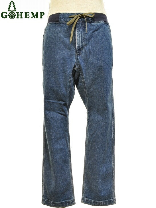 【送料無料】【MEN'S】GOHEMP（ゴーヘンプ）SLIM RIB PANTS (USED WASH)スリムリブパンツ　11.5oz HEMP COTTON DENIM STRETCHを使用したスリムデニムパンツ