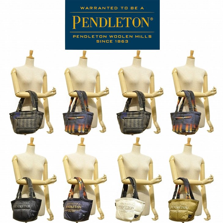 【送料無料】PENDLETON × TAION REVERSIBLE MINI TOTE BAG ペンドルトン　リバーシブルトートバッグ ダウンの入った両面使える暖かいアイテム ダウントートバック コラボバッグ ミニトート PDT-TAION-R/TOTE02