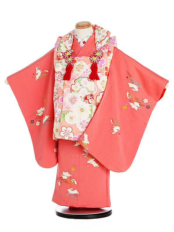 七五三 3歳女の子 アンティーク着物【K3-04】